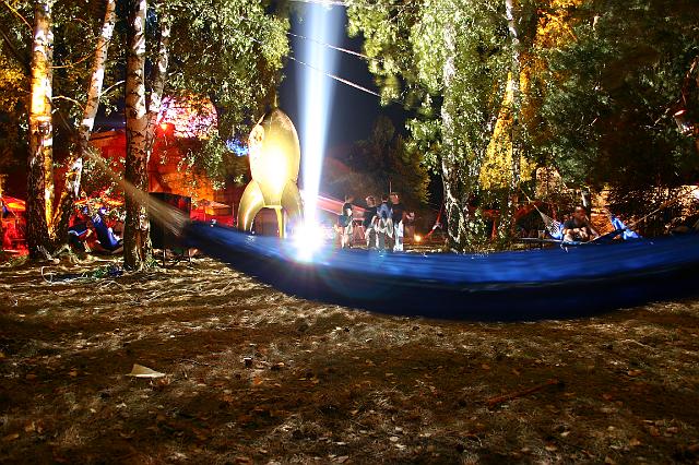 Chaos Communication Camp 2007, Flughafenmuseum Finowfurt : CCC-Camp-2007_IMG_479-7981 : inside the hammocked wood