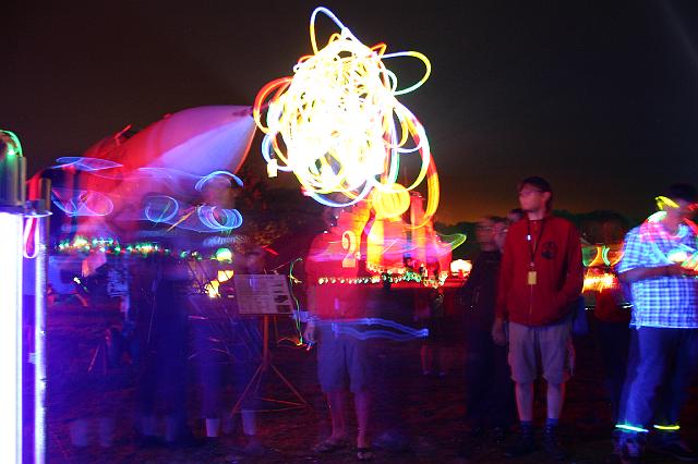 Chaos Communication Camp 2007, Flughafenmuseum Finowfurt : CCC-Camp-2007_IMG_481-8111 : atomic glowing-in-the-dark olympics