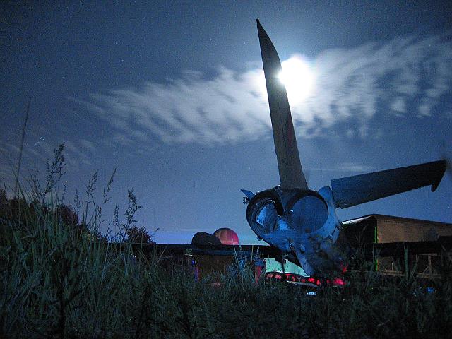 Chaos Communication Camp 2007, Flughafenmuseum Finowfurt : CCC-Camp_2007_IMG_479-7911 : full moon MIG
