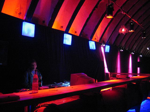 Chaos Communication Camp 2007, Flughafenmuseum Finowfurt : CCC-Camp_2007_IMG_479-7974 : DJ Zewski inside Art&Beauty shelter