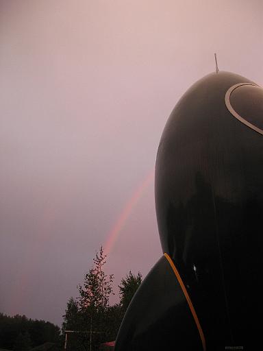 Chaos Communication Camp 2007, Flughafenmuseum Finowfurt : CCC-Camp_2007_IMG_480-8098 : rainbow rocket