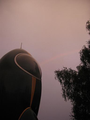 Chaos Communication Camp 2007, Flughafenmuseum Finowfurt : CCC-Camp_2007_IMG_480-8099 : rainbow rocket