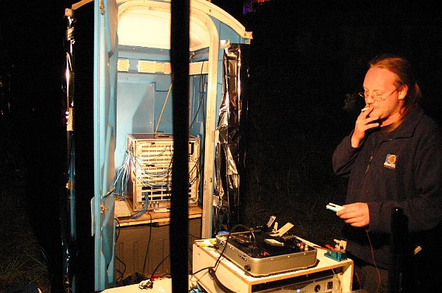 Chaos Communication Camp 2007, Flughafenmuseum Finowfurt : CCC_Camp_2007_IMG_478-7897 : fibre splicing in the field