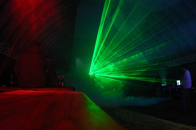 Chaos Communication Camp 2007, Flughafenmuseum Finowfurt : CCC_Camp_2007_IMG_481-8188 : lasershow, nobody noticed