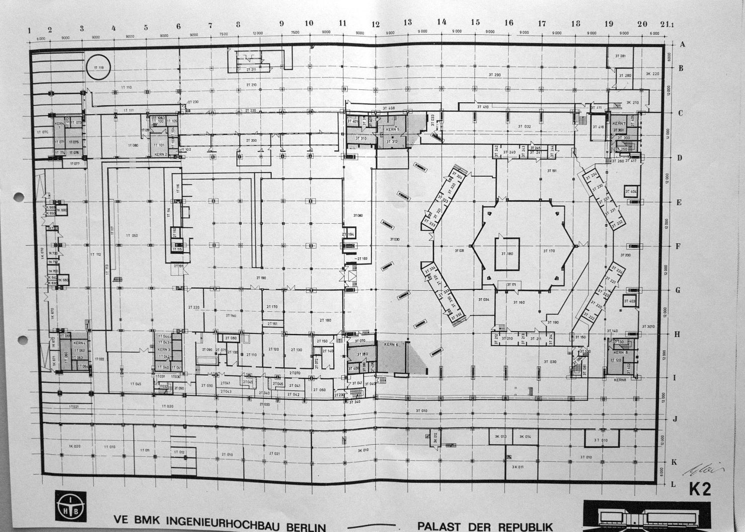 Objekt: Palast der Republik - Abschlussdokumentation 15. August 1975. Gesamtpl&auml;ne 1:500 : Palast_der_Republik_Gesamtplaene03 : 