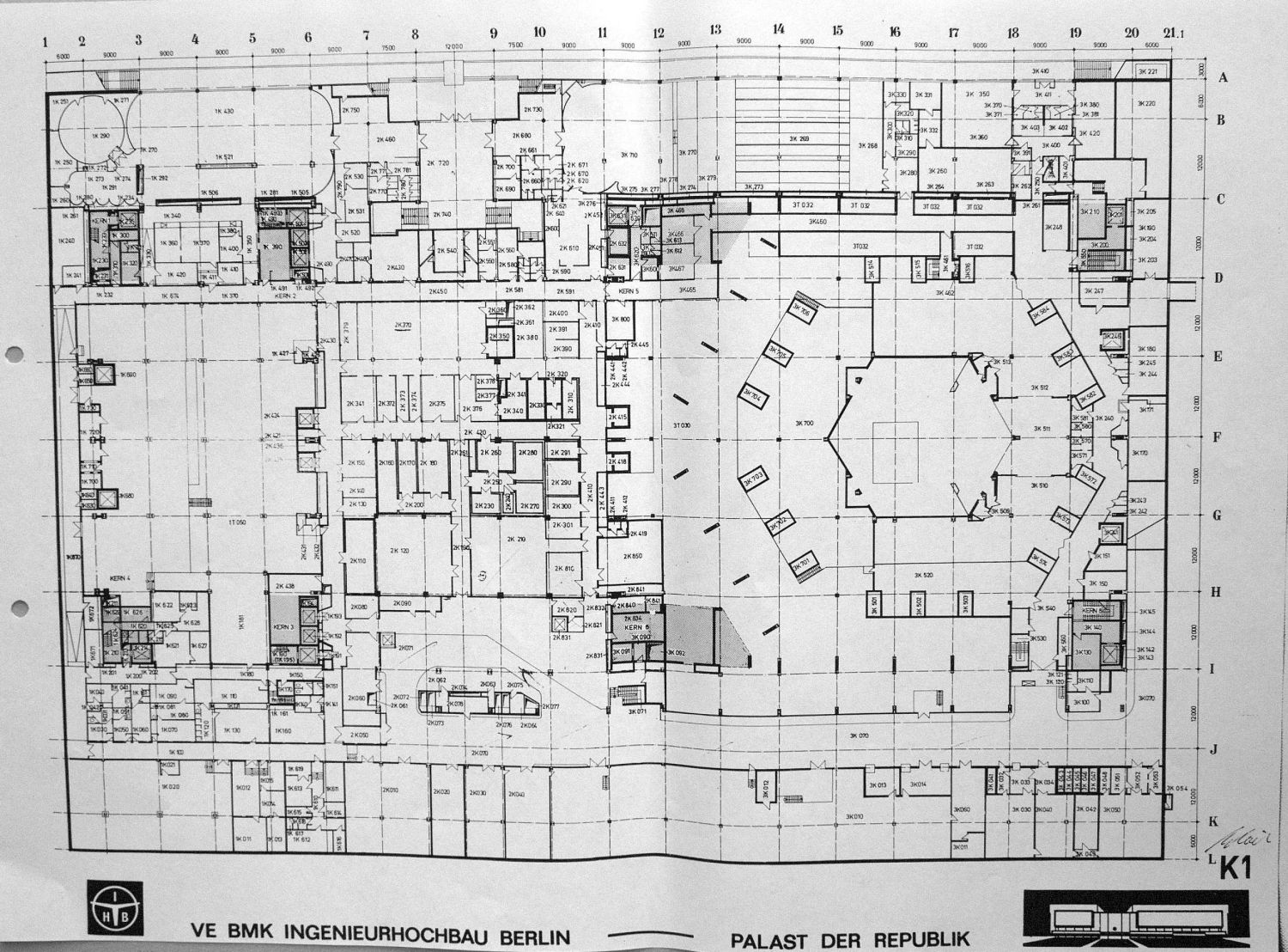 Objekt: Palast der Republik - Abschlussdokumentation 15. August 1975. Gesamtpl&auml;ne 1:500 : Palast_der_Republik_Gesamtplaene07 : 