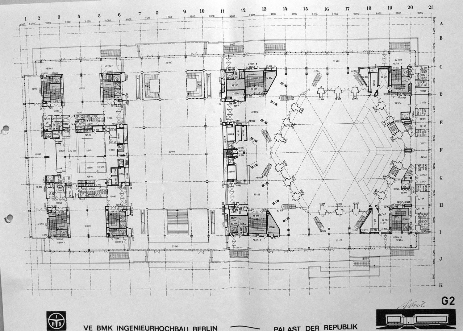 Objekt: Palast der Republik - Abschlussdokumentation 15. August 1975. Gesamtpl&auml;ne 1:500 : Palast_der_Republik_Gesamtplaene11 : 