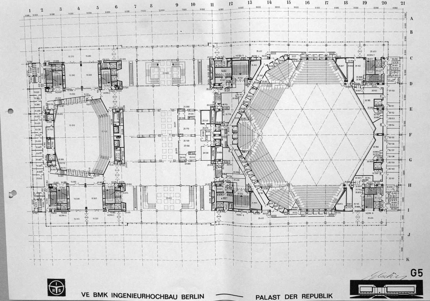 Objekt: Palast der Republik - Abschlussdokumentation 15. August 1975. Gesamtpl&auml;ne 1:500 : Palast_der_Republik_Gesamtplaene17 : 