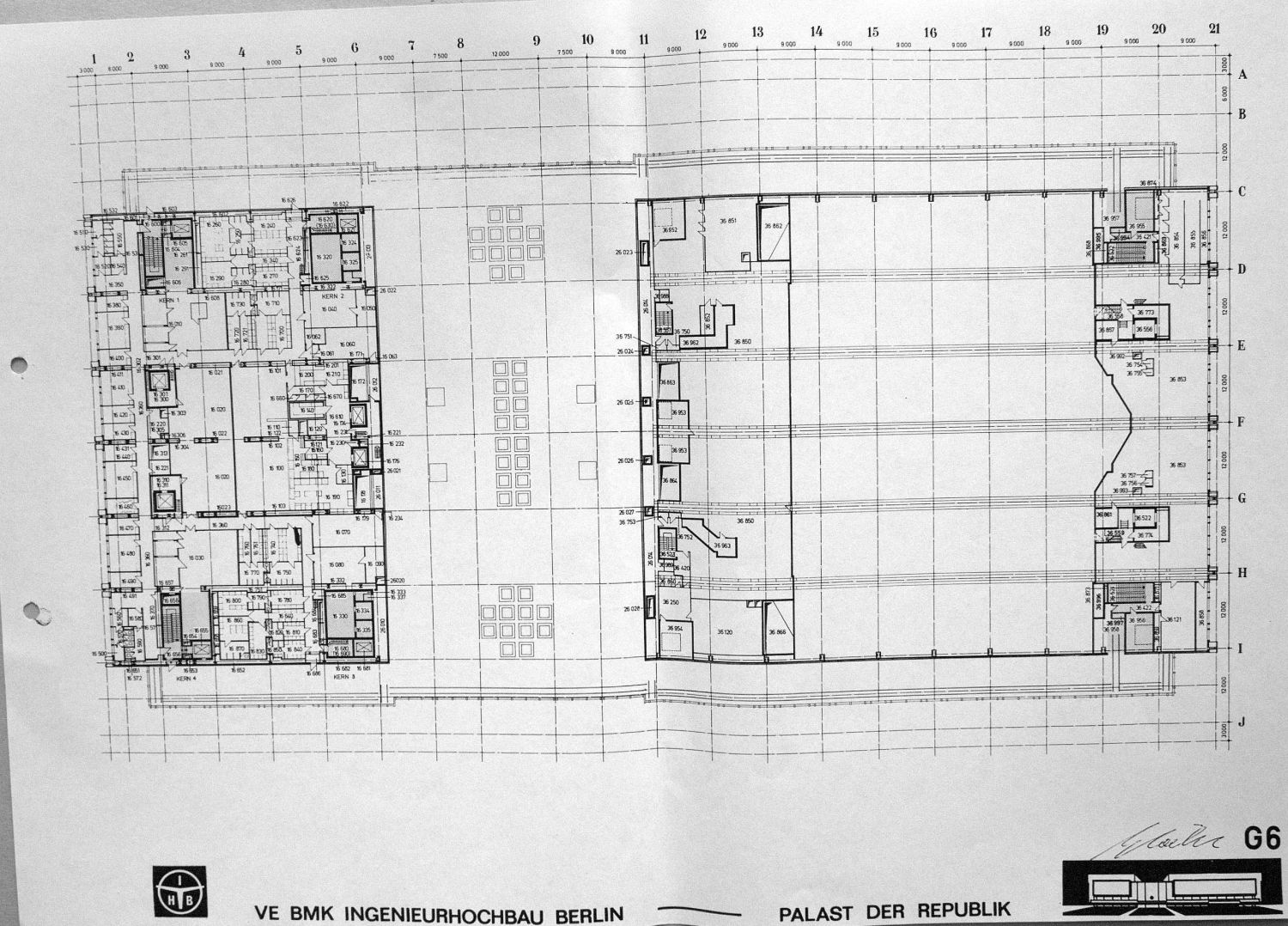 Objekt: Palast der Republik - Abschlussdokumentation 15. August 1975. Gesamtpl&auml;ne 1:500 : Palast_der_Republik_Gesamtplaene21 : 