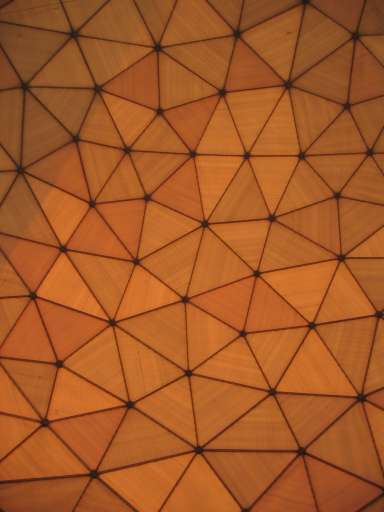 NSA Field Station Teufelsberg,  2004 : IMG_9697 : beautiful bionic pattern, inside a radome