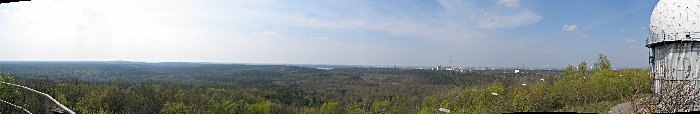 view from the Jambalaya tower at teufelsberg